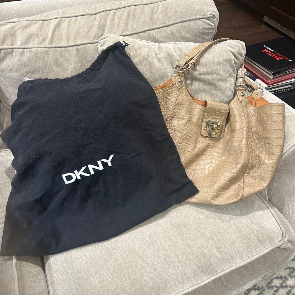 DKNY Crocodile Shoulder Bag